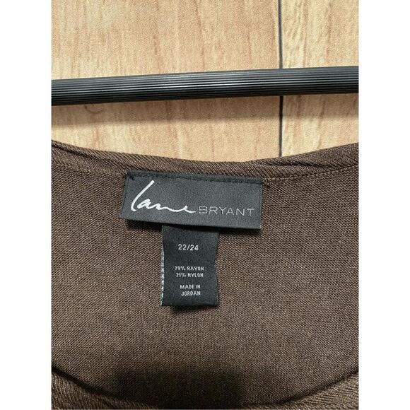 Lane Bryant size 22/24 brown sweater tunic long style - Picture 4 of 5